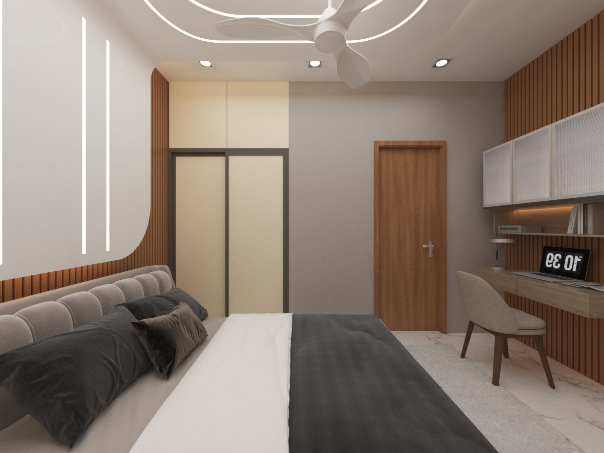 Contemporary Urban Home | 3BHK Flat Interior Design - view 2